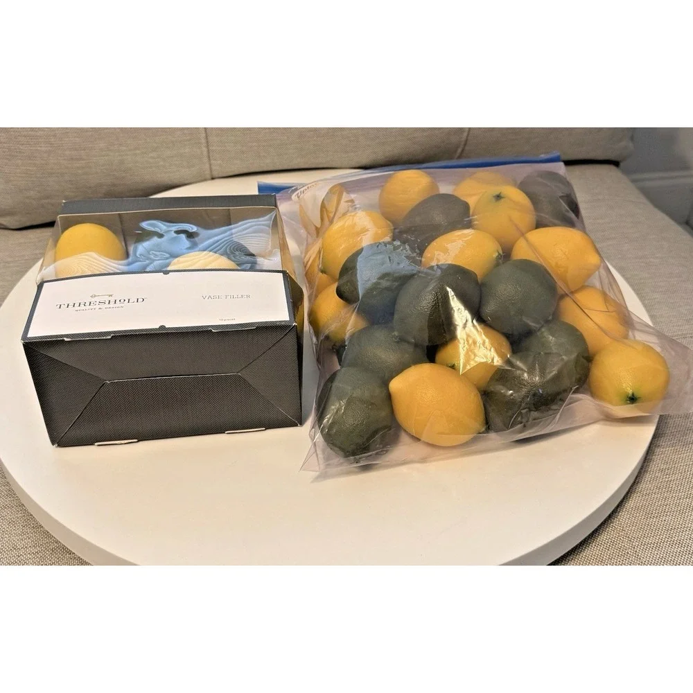 Threshold Vase Filler Limes & Lemons 40 Pcs - 1 Full Bag 30 Pieces & 1 Box of 10